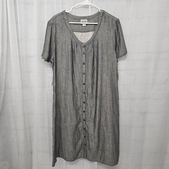 NWT Converse Gray Shift Dress Midi Skater Punk Minimalist Goth Oversized 2 - Picture 8 of 13